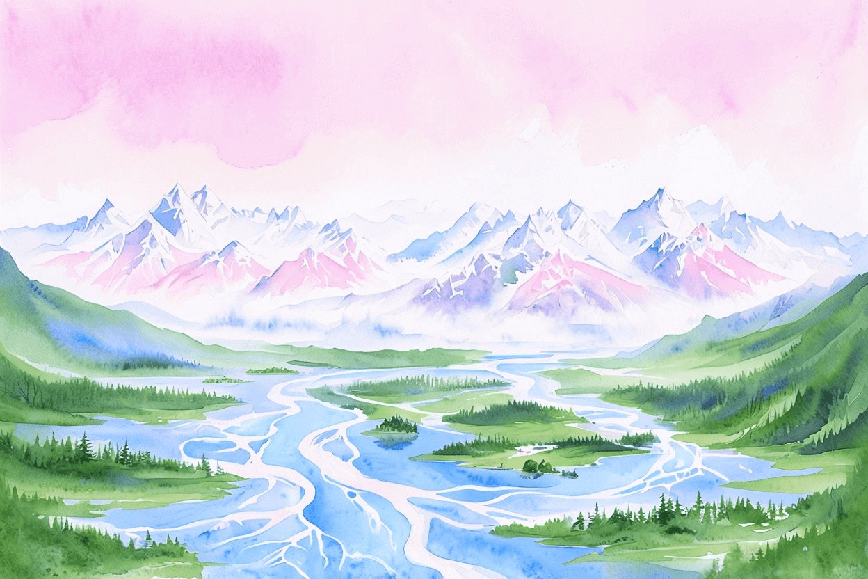 Арт. Акварельный пейзаж 2701-4 фотообои и фреска пейзаж