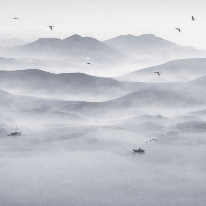 фотообои с нежными горами на стену