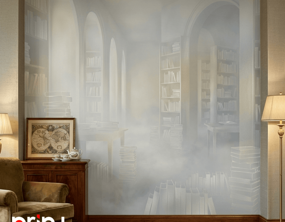 фотообои библиотека и книги купить